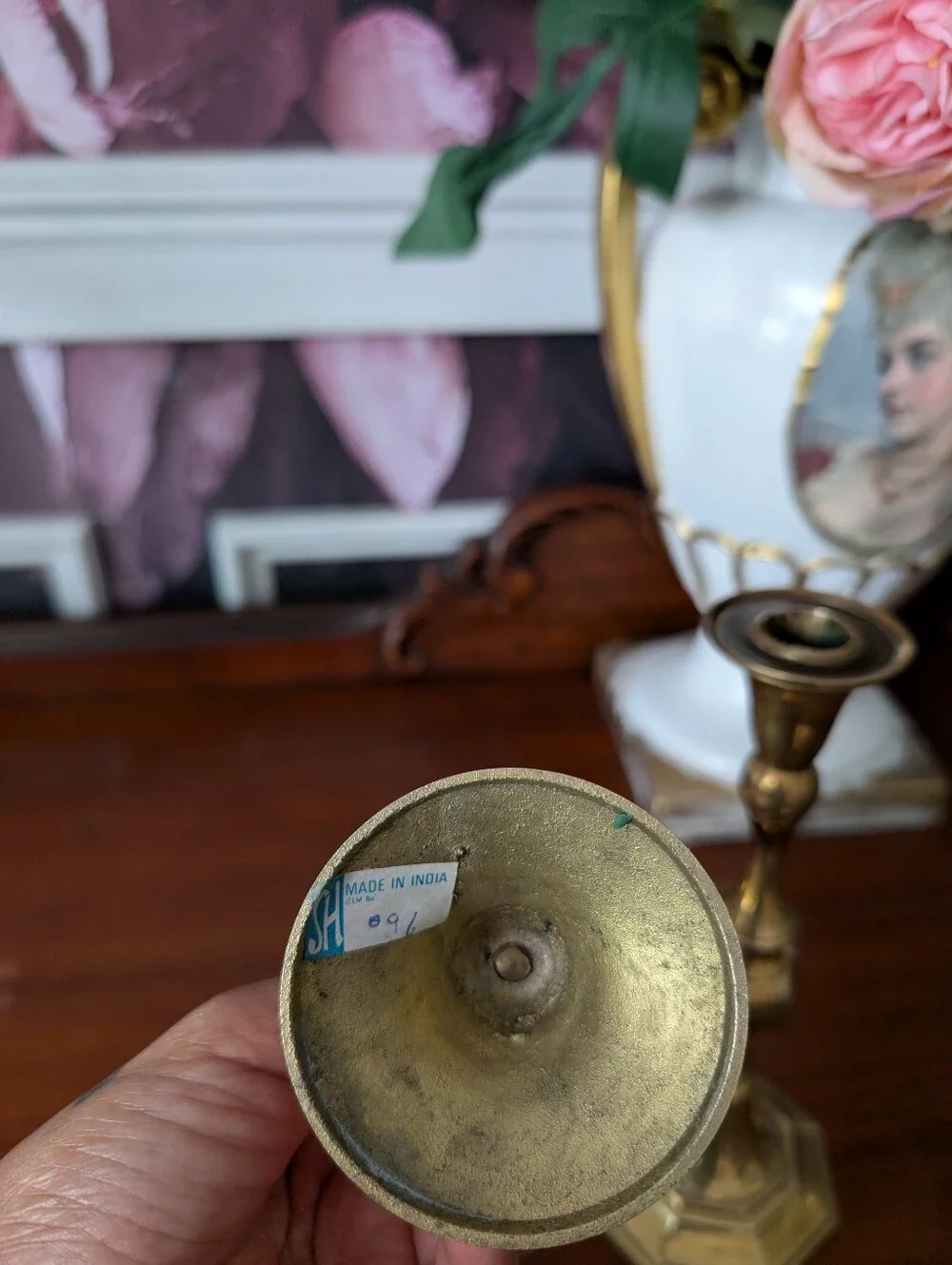 Vintage, mismatched, Solid Brass Classic Design Candle holders, Made in India